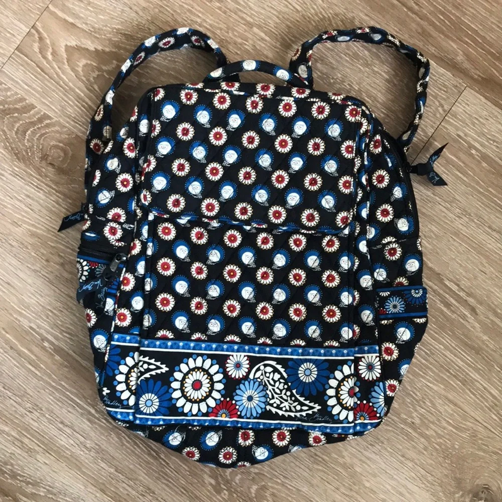 Vera Bradley Night Owl backpack, flap front, 15” medium size